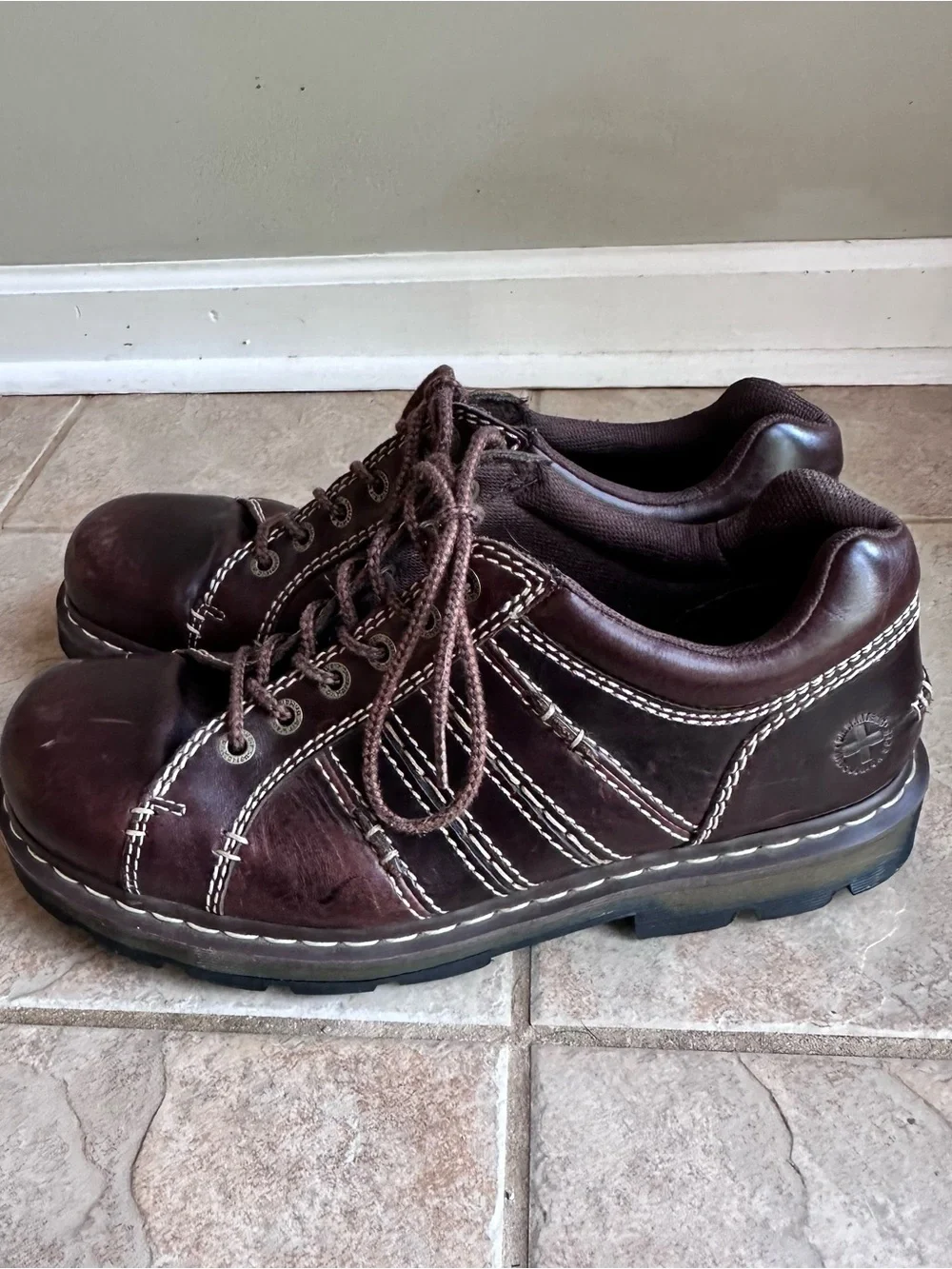 Dr. Martens Jordan Brown Leather Oxfords Y2K Chunky Sole​